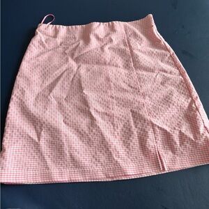 Topshop Pink and White A-Line Mini Skirt